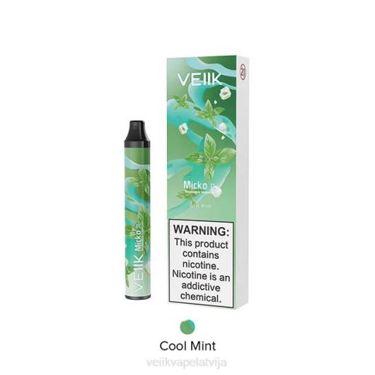 VEIIK Micko Pie vienreizējās lietošanas vape 600 uzpūtienus VEIIK Vape Riga 2R8N22 forša piparmētra