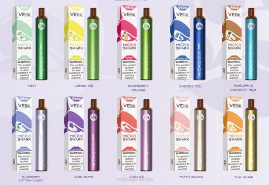 VEIIK Micko Shark 2200 uzpūtienu vienreizēja vape pildspalva 10gab VEIIK Vape Price 2R8N53 vairākas garšas