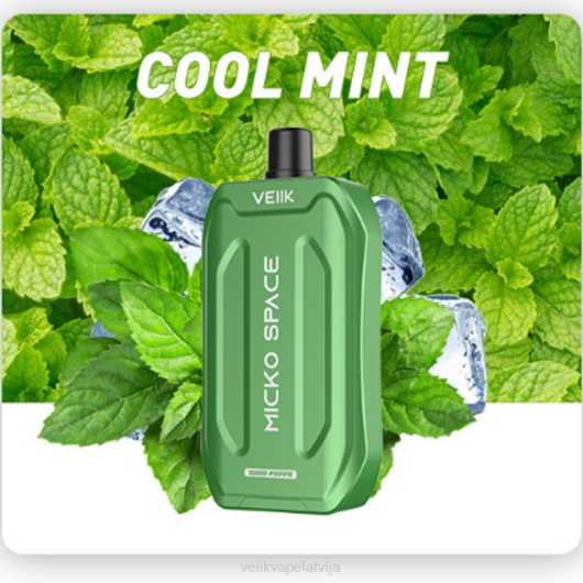 VEIIK Micko Space vienreizējās lietošanas vape 7000 uzpūtienu VEIIK Airo Pod Latvija 2R8N36 forša piparmētra