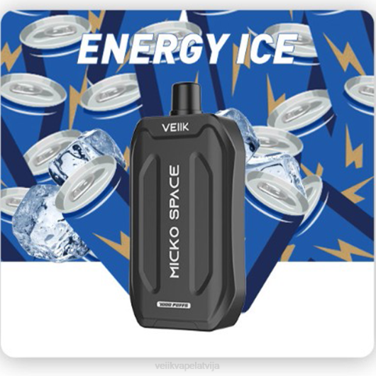 VEIIK Micko Space vienreizējās lietošanas vape 7000 uzpūtienu VEIIK Micko Q Latvija 2R8N34 enerģijas ledus