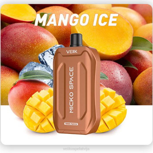 VEIIK Micko Space vienreizējās lietošanas vape 7000 uzpūtienu VEIIK Moos Pod 2R8N40 mango ledus