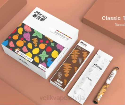 VEIIK Micko vienreizējās lietošanas vape 400 pūtītes 310mah 10gab VEIIK Airo Pod Latvija 2R8N56 vairākas garšas